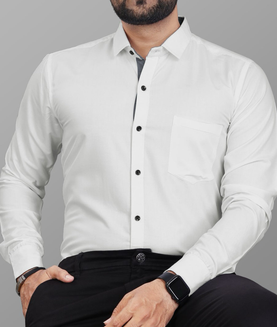 Linen glow white shirt